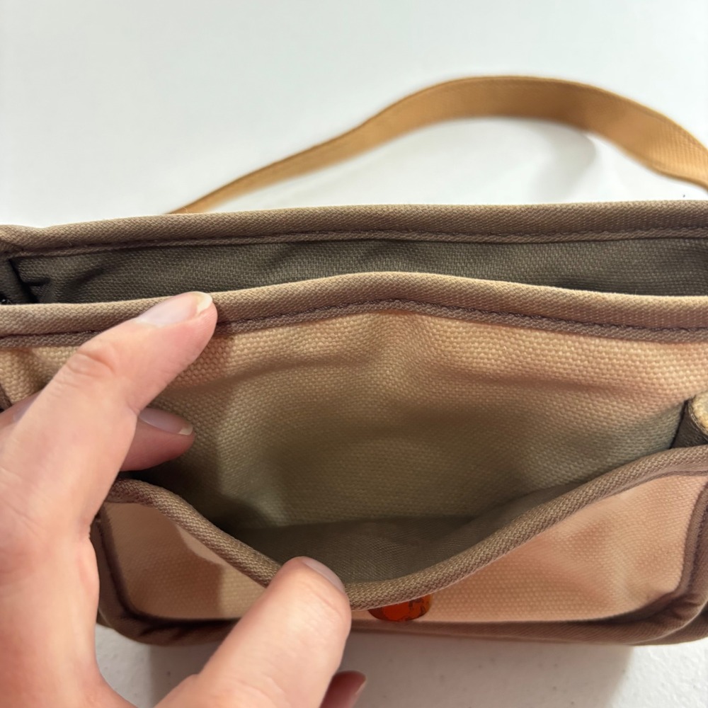 Fossil Long Live Vintage Issue 54 Canvas Crossbody Bag Cream Brown Messenger - Picture 6 of 16